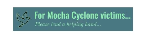 Announcement for local and foreign well wishers to donate cash to cyclonic storm Mocha victims