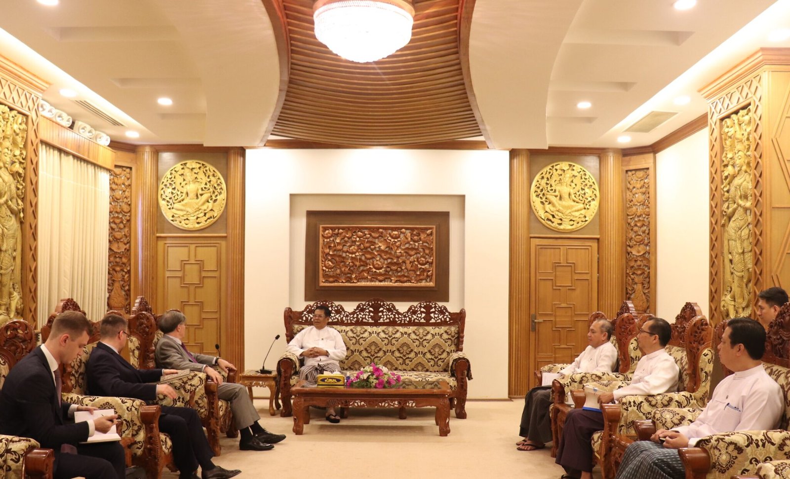 Deputy Prime Minister and Union Minister for Foreign Affairs U Than Swe receives newly appointed Ambassador Extraordinary and Plenipotentiary of the Russian Federation to the Republic of the Union of Myanmar (25-10-2023)