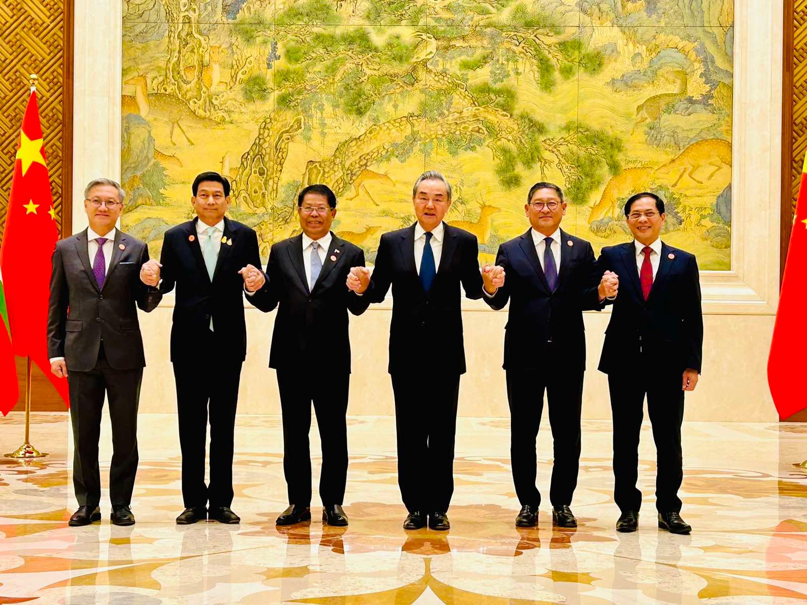 Deputy Prime Minister and Union Minister for Foreign Affairs U Than Swe attends the 8th Mekong-Lancang Cooperation Foreign Ministers’ Meeting in Beijing, China (7-12-2023)