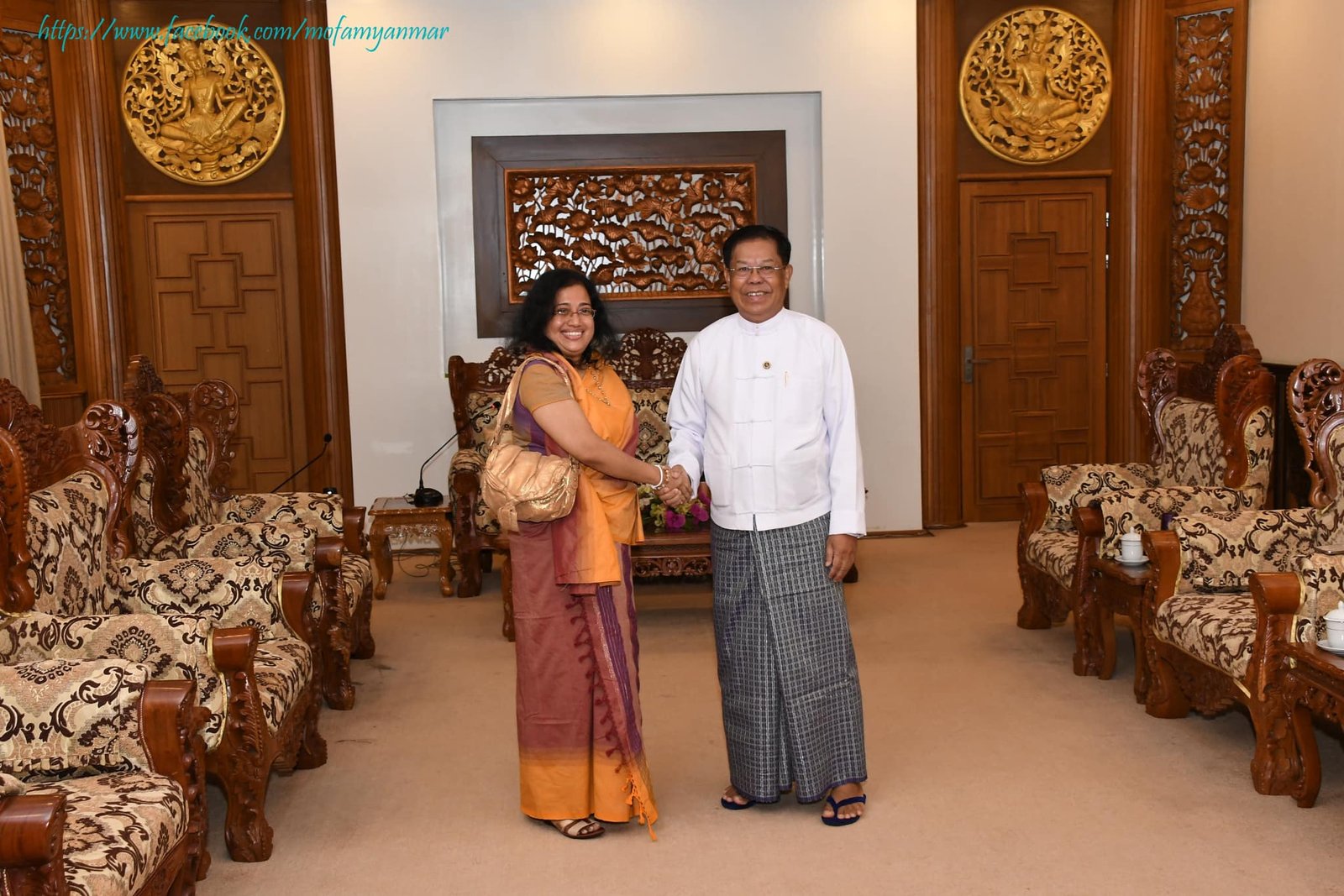 Deputy Prime Minister and Union Minister for Foreign Affairs receives Ambassador-designate of Sri Lanka to Myanmar (10-6-2024)