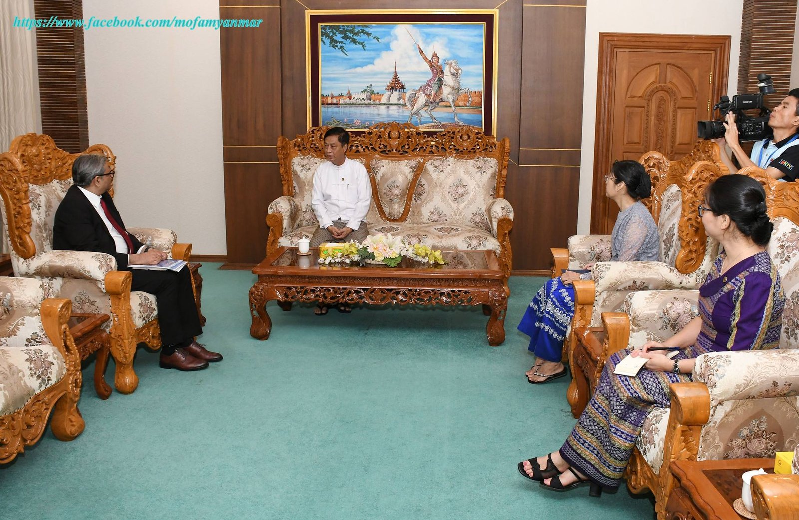 U Lwin Oo, Deputy Minister for Foreign Affairs receives Mr. Sajjad Mohammad Sajid, Head of Office of the United Nations Office for the Coordination of Humanitarian Affairs (26-6-2024)