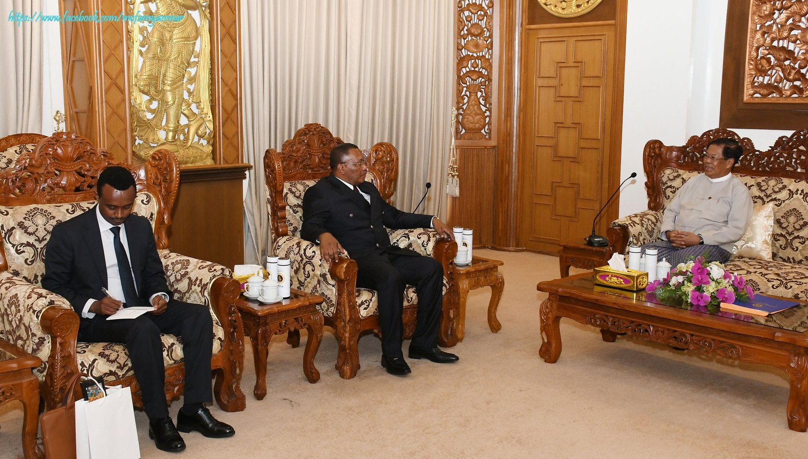 Deputy Prime Minister and Union Minister for Foreign Affairs U Than Swe receives Mr. Daba Debele Hunde, Ambassador-designate of the Federal Democratic Republic of Ethiopia to the Republic of the Union of Myanmar (9-7-2024)
