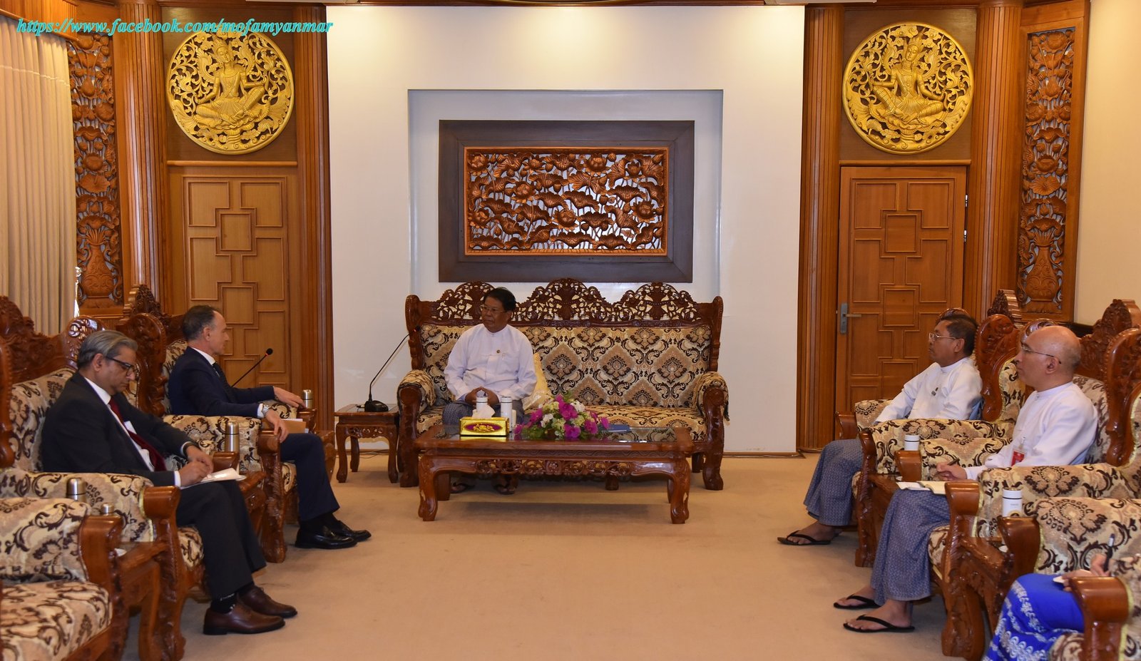 U Than Swe, Deputy Prime Minister and Union Minister for Foreign Affairs receives Mr. Marcoluigi Corsi, United Nations Resident and Humanitarian Coordinator a.i. (8-7-2024)