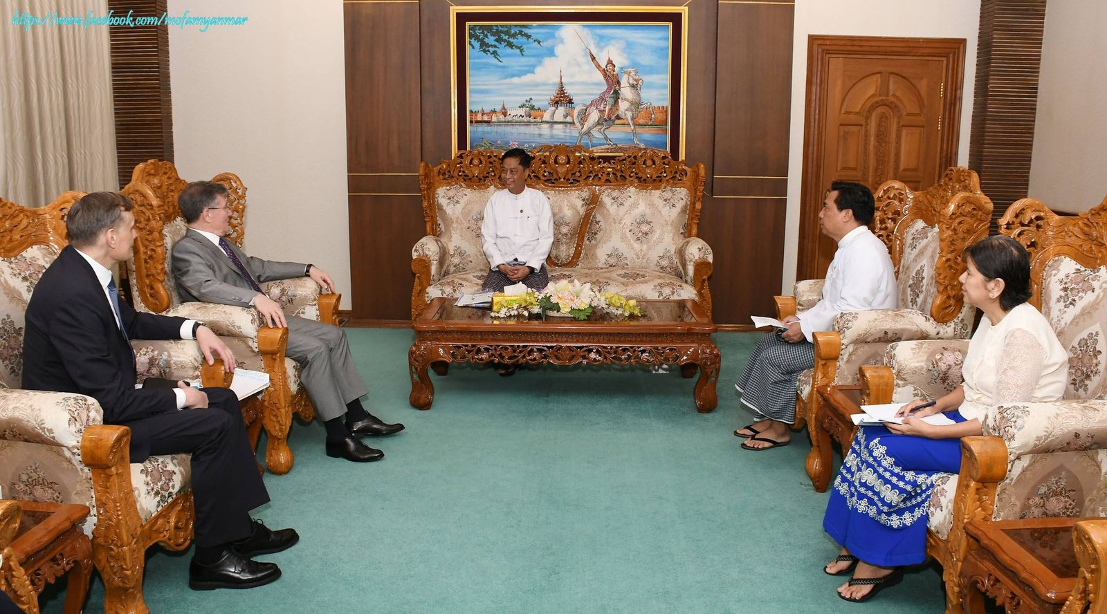 U Lwin Oo, Deputy Minister for Foreign Affairs receives Ambassador of Russia to Myanmar  (2-7-2024)
