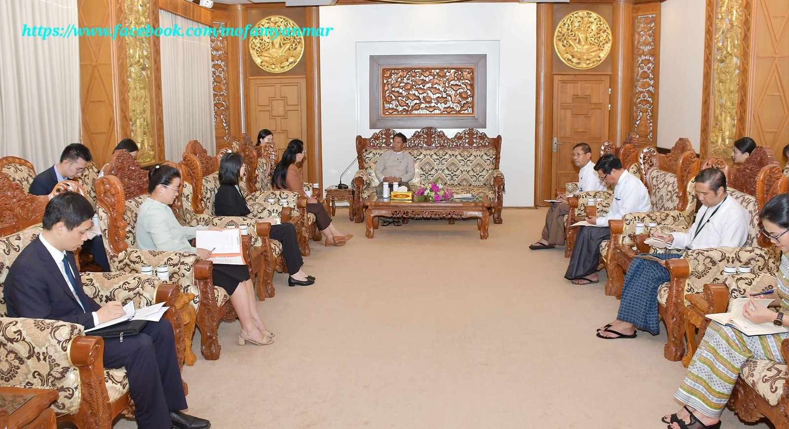 Ms. Ma Jia, Ambassador- designate of the People’s Republic of China to the Republic of the Union of Myanmar paid a courtesy call to H.E. U Than Swe, Deputy Prime Minister and Union Minister for Foreign Affairs of the Republic of the Union of Myanmar (13-8-2024)