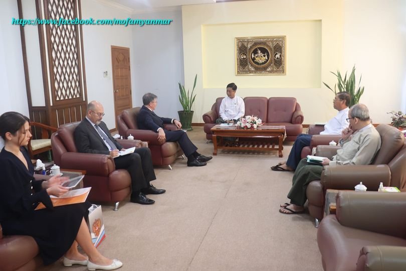 Deputy Minister for Foreign Affairs receives Ambassador Extraordinary and Plenipotentiary of the Russian Federation to the Republic of the Union of Myanmar (28-8-2024)